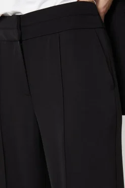 Stitch Detail Wide Leg Trousers