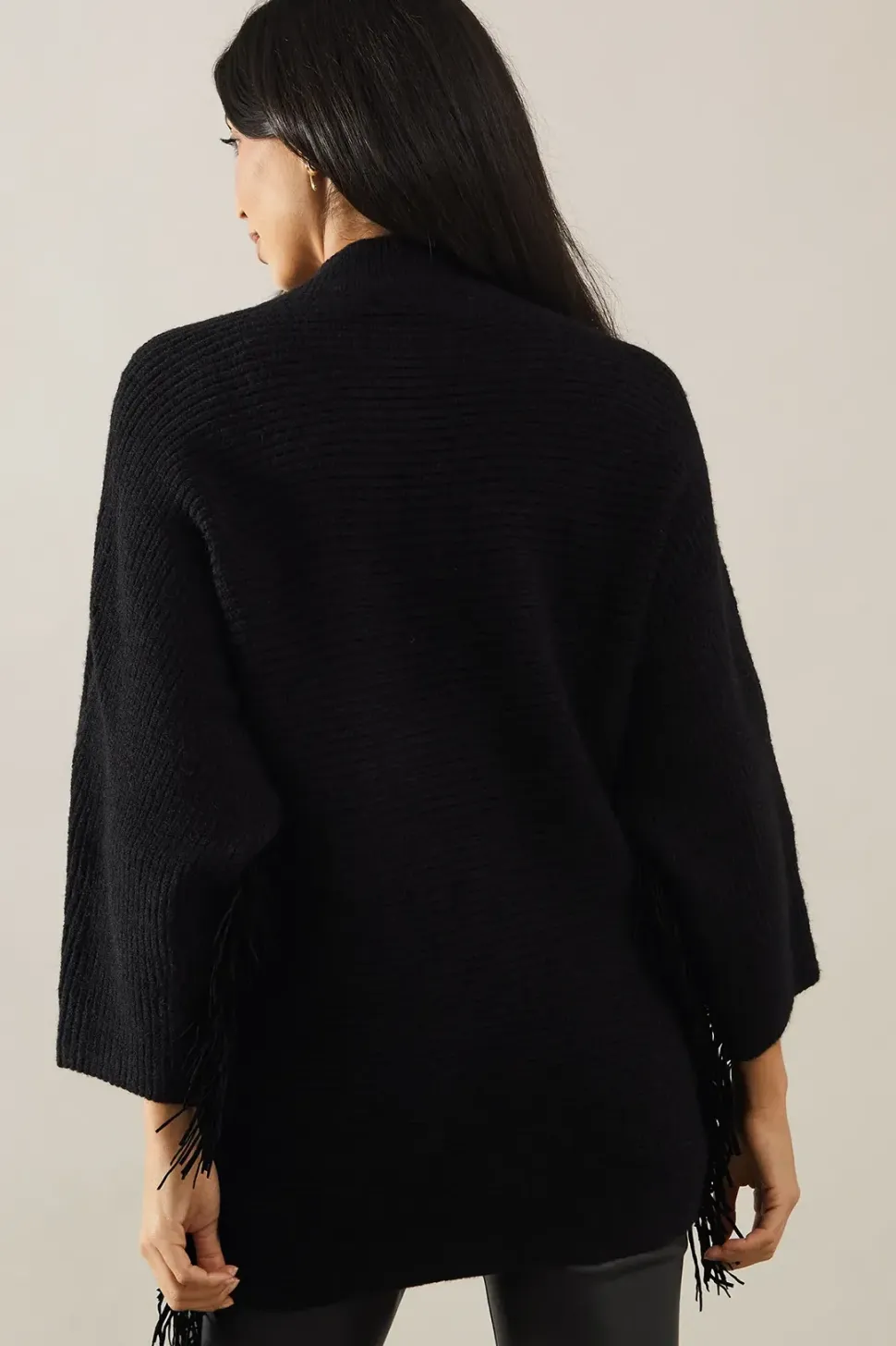 Stitchy Fringe Batwing Jumper