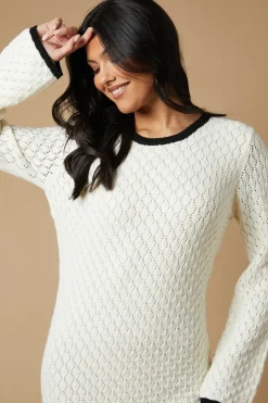 Stitchy Tipped Midi Jumper Dress