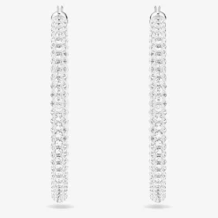 Stone Crystal Hoop Earrings 5389432