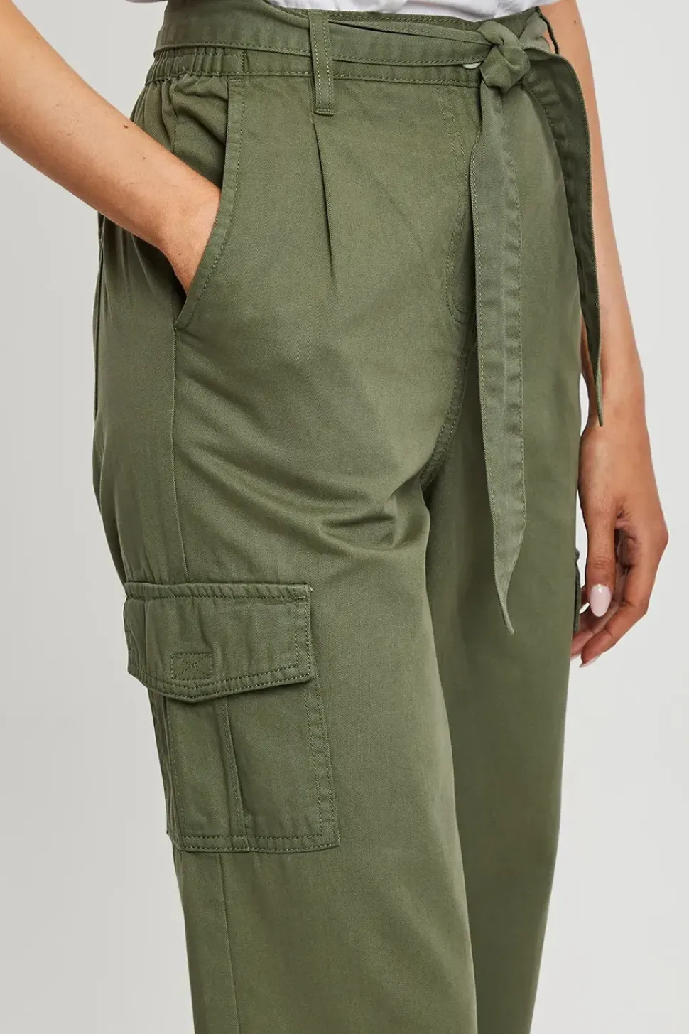 Straight Leg Cotton 'Mandy' Cargo Trousers