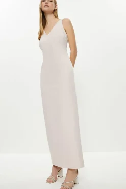 Strappy Slim Column Dress