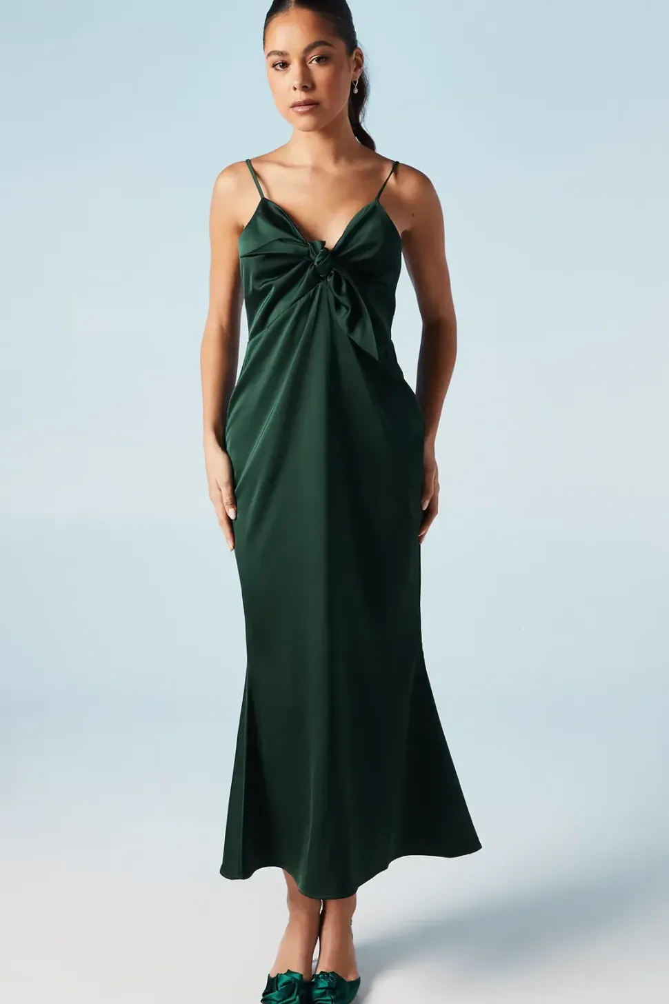 Strappy Tie Detail Bridesmaids Dress