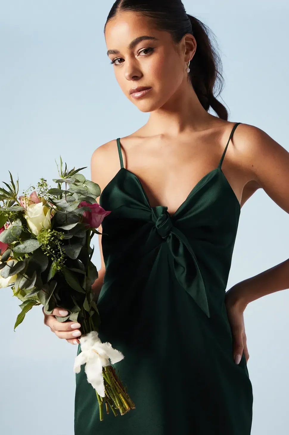 Strappy Tie Detail Bridesmaids Dress