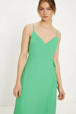 Strappy Wrap Midi Dress