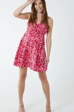 Strappy Wrap Over Mini Dress