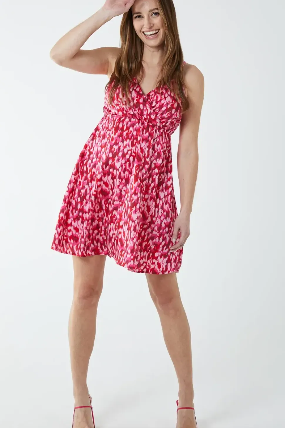 Strappy Wrap Over Mini Dress