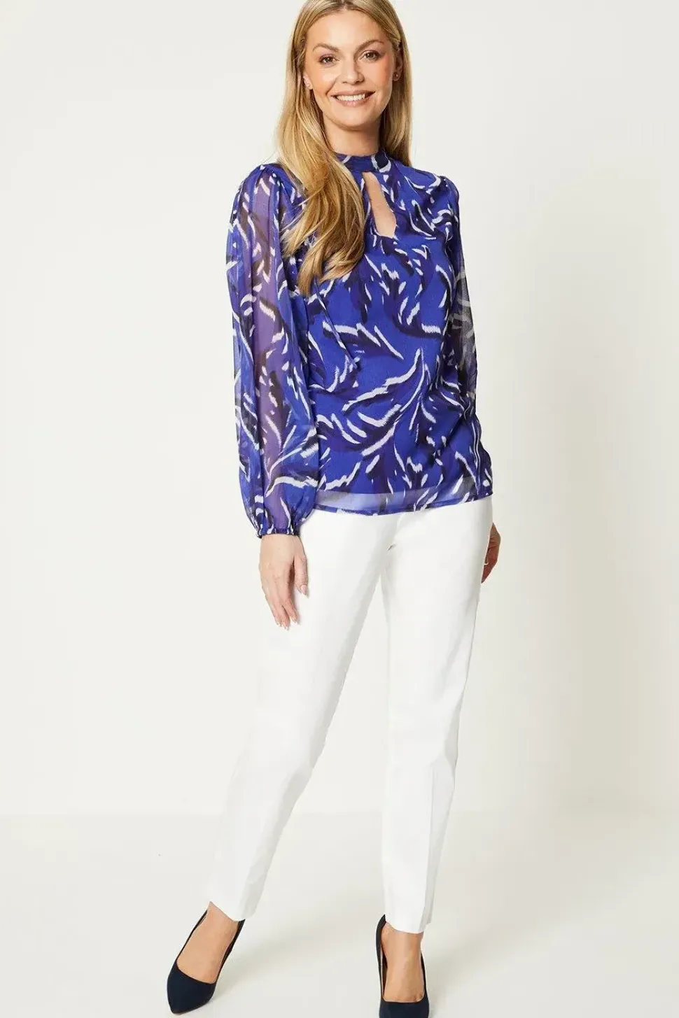 Stretch Cigarette Belted Trousers