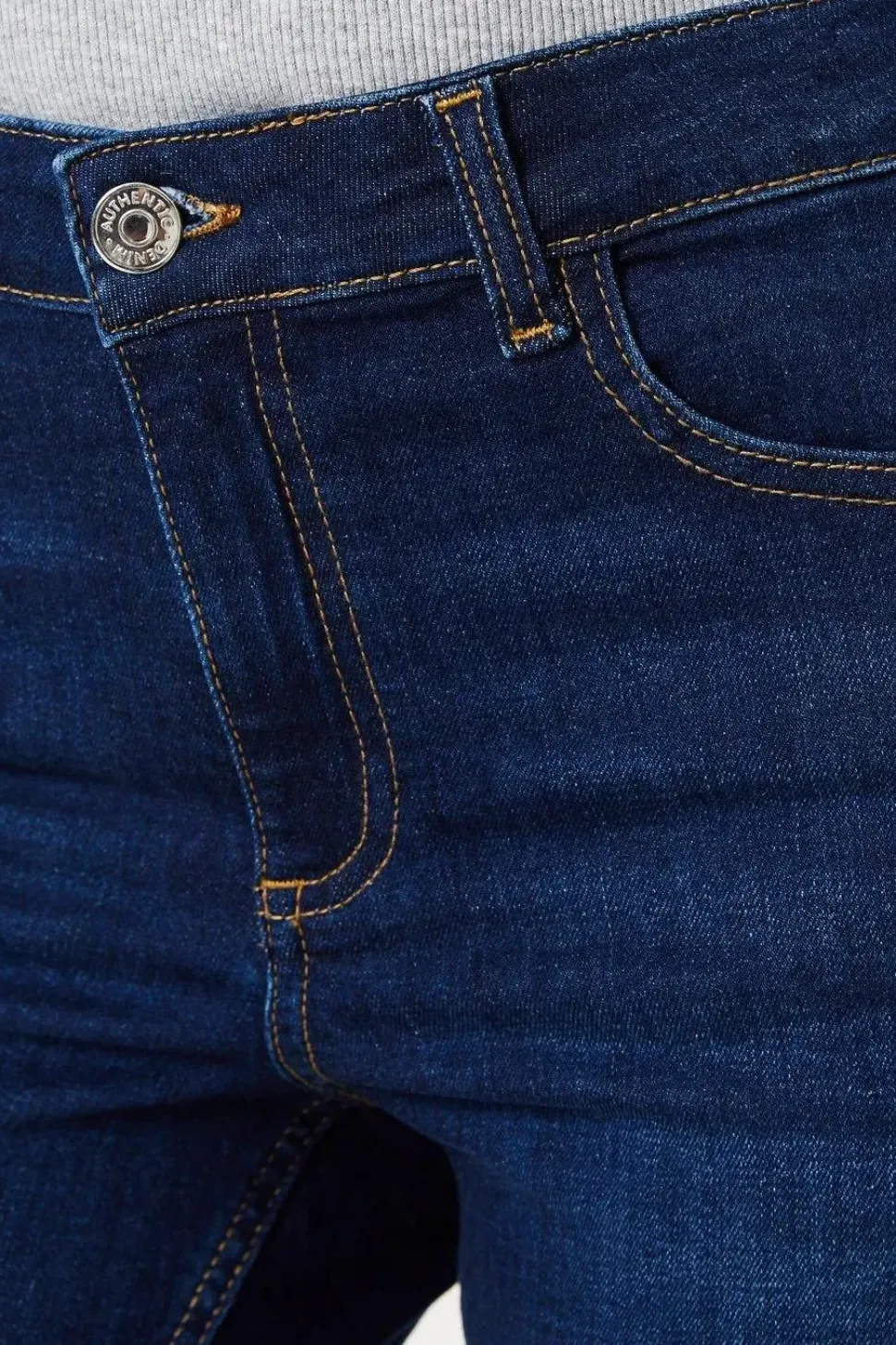 Stretch Denim Knee Shorts