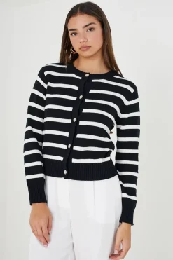 Striped Knitted Cardigan
