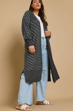 Striped Longline Cardigan