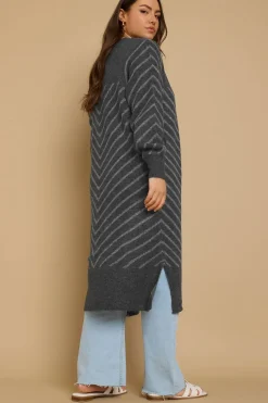 Striped Longline Cardigan