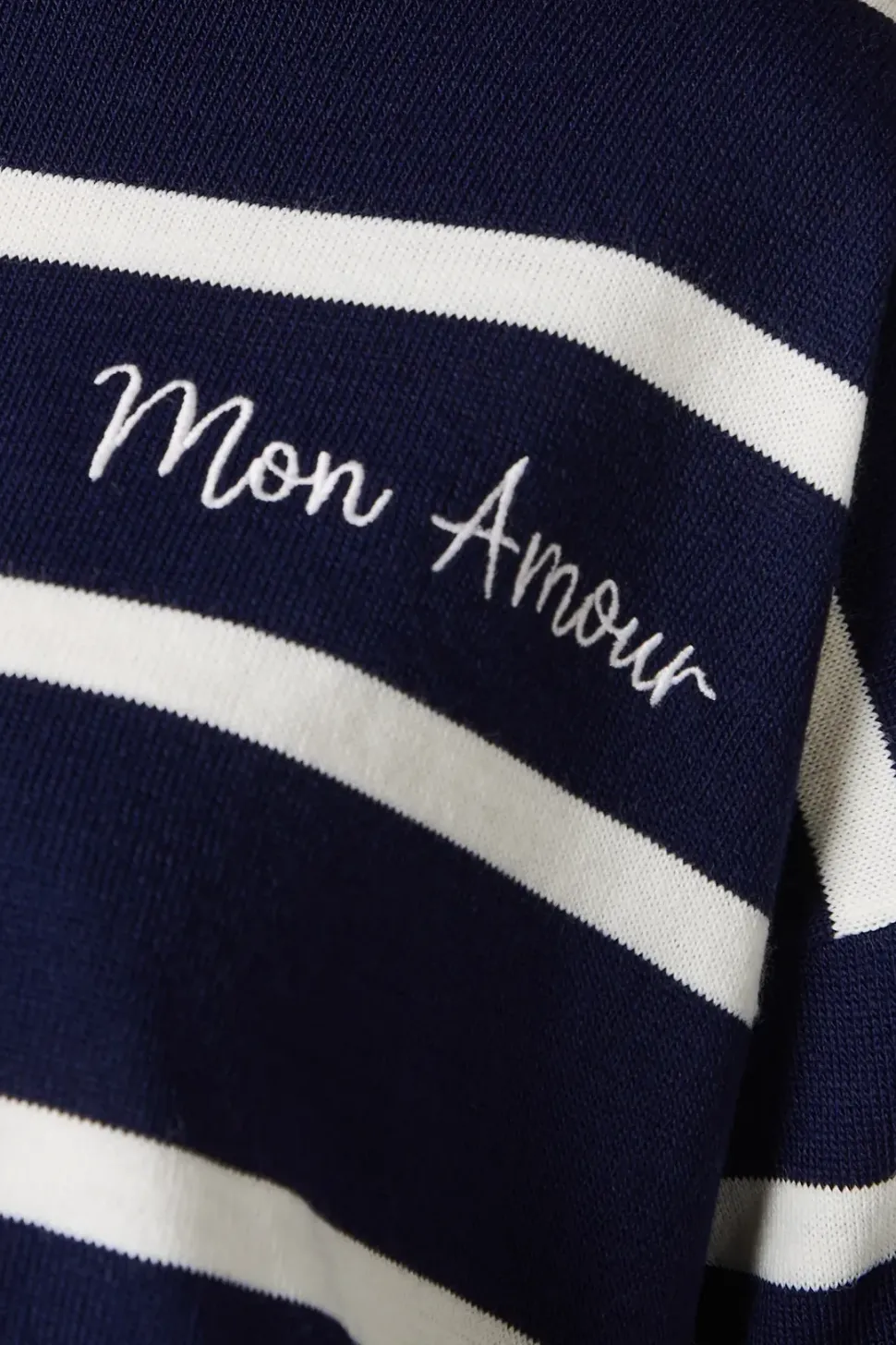 Striped Mon Amour Crew Neck Jumper