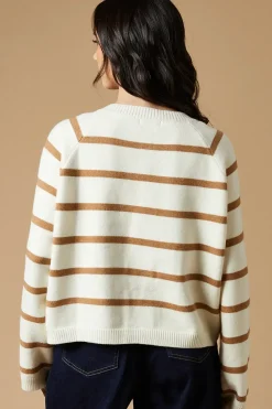 Striped Pocket Front Cardigan