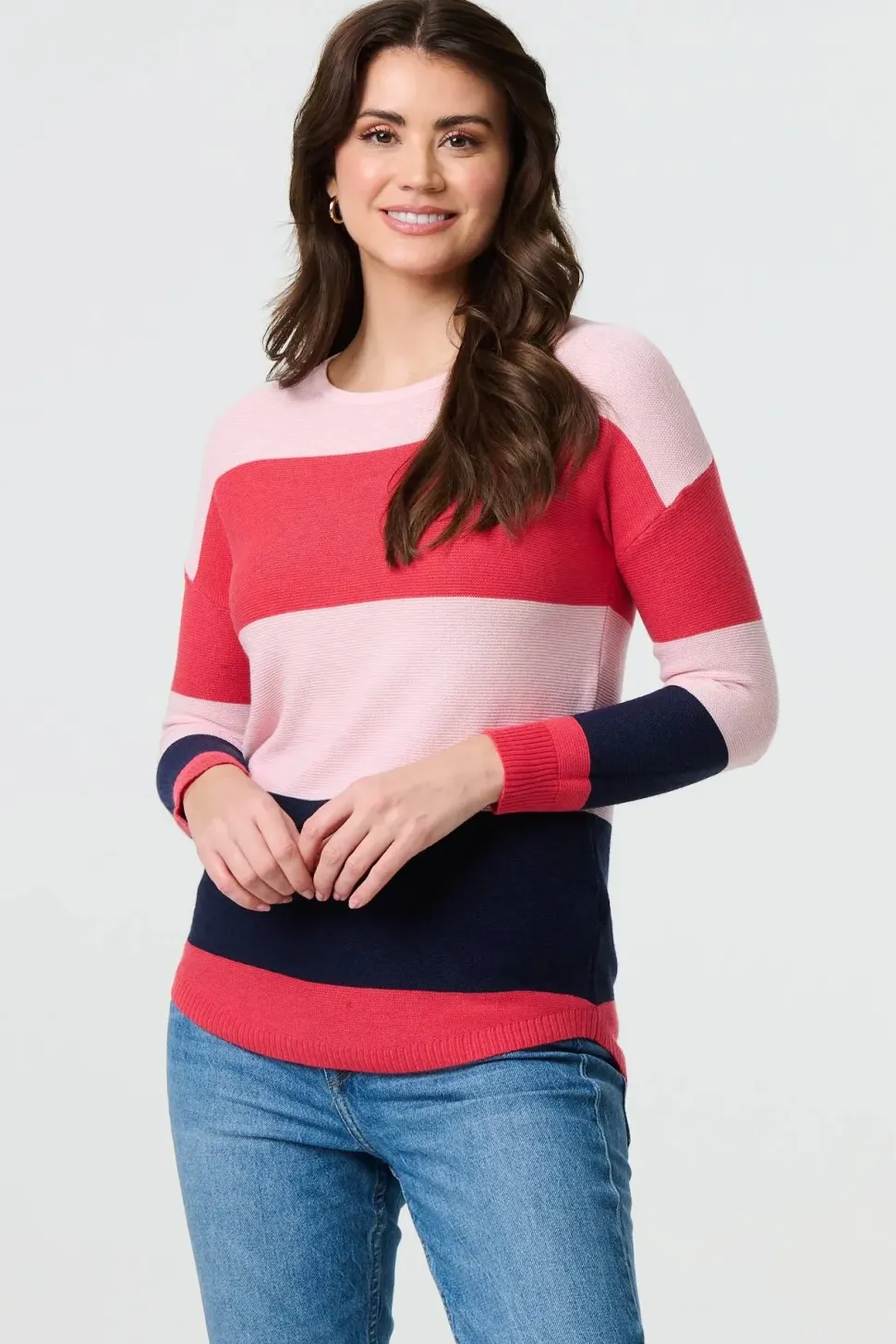 Striped Relaxed Knit Pullover
