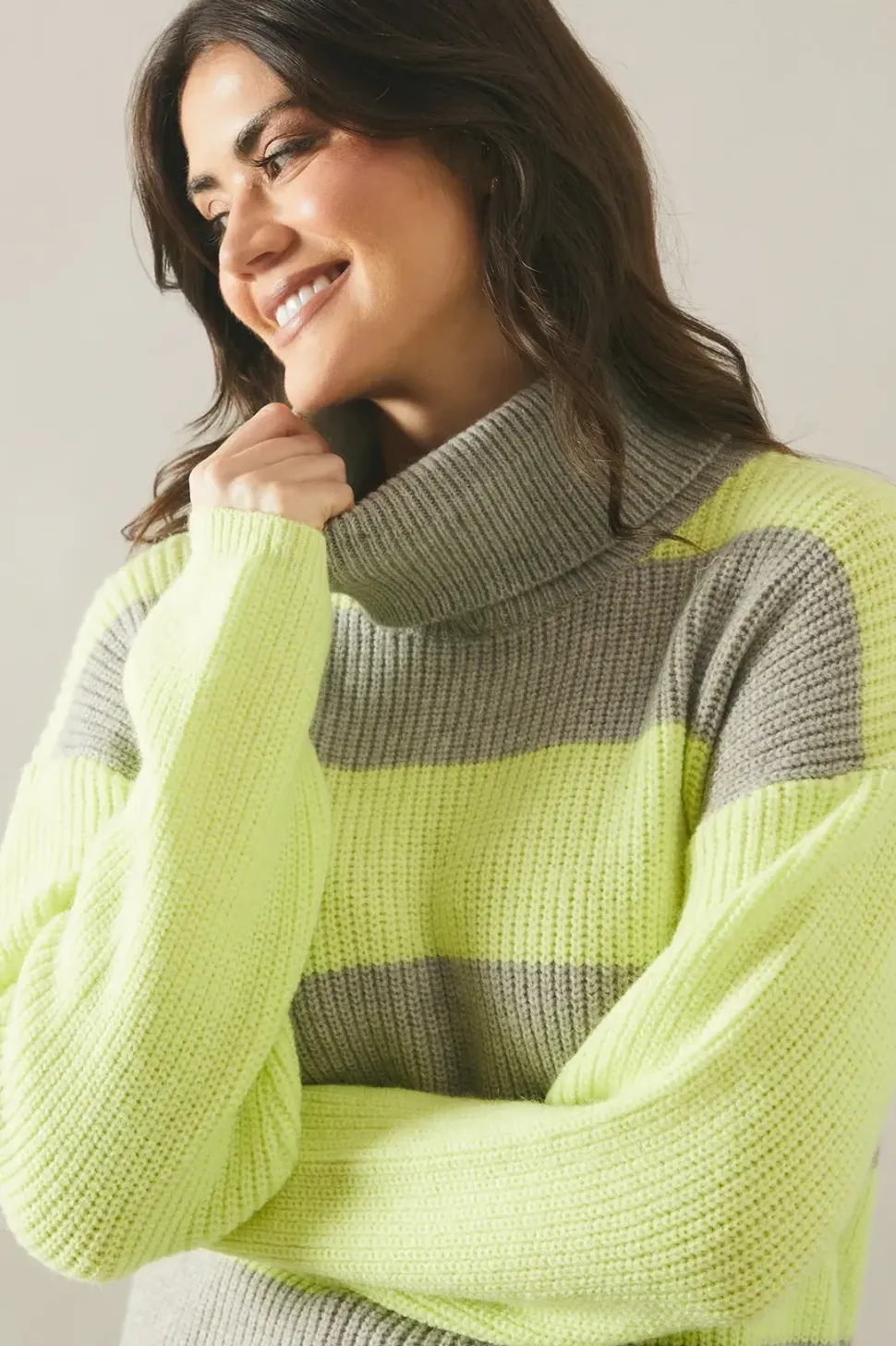 Striped Roll Neck Jumper