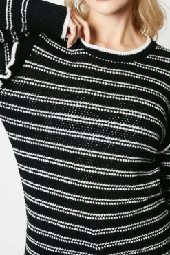 Stripe Frill Sleeve Tunic