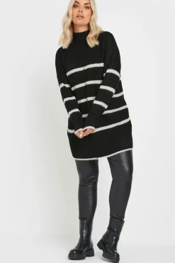 Stripe High Neck Jumper