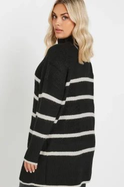 Stripe High Neck Jumper