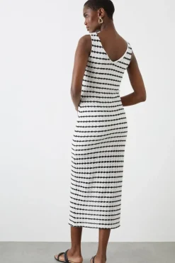 Stripe Knitted Maxi Beach Dress