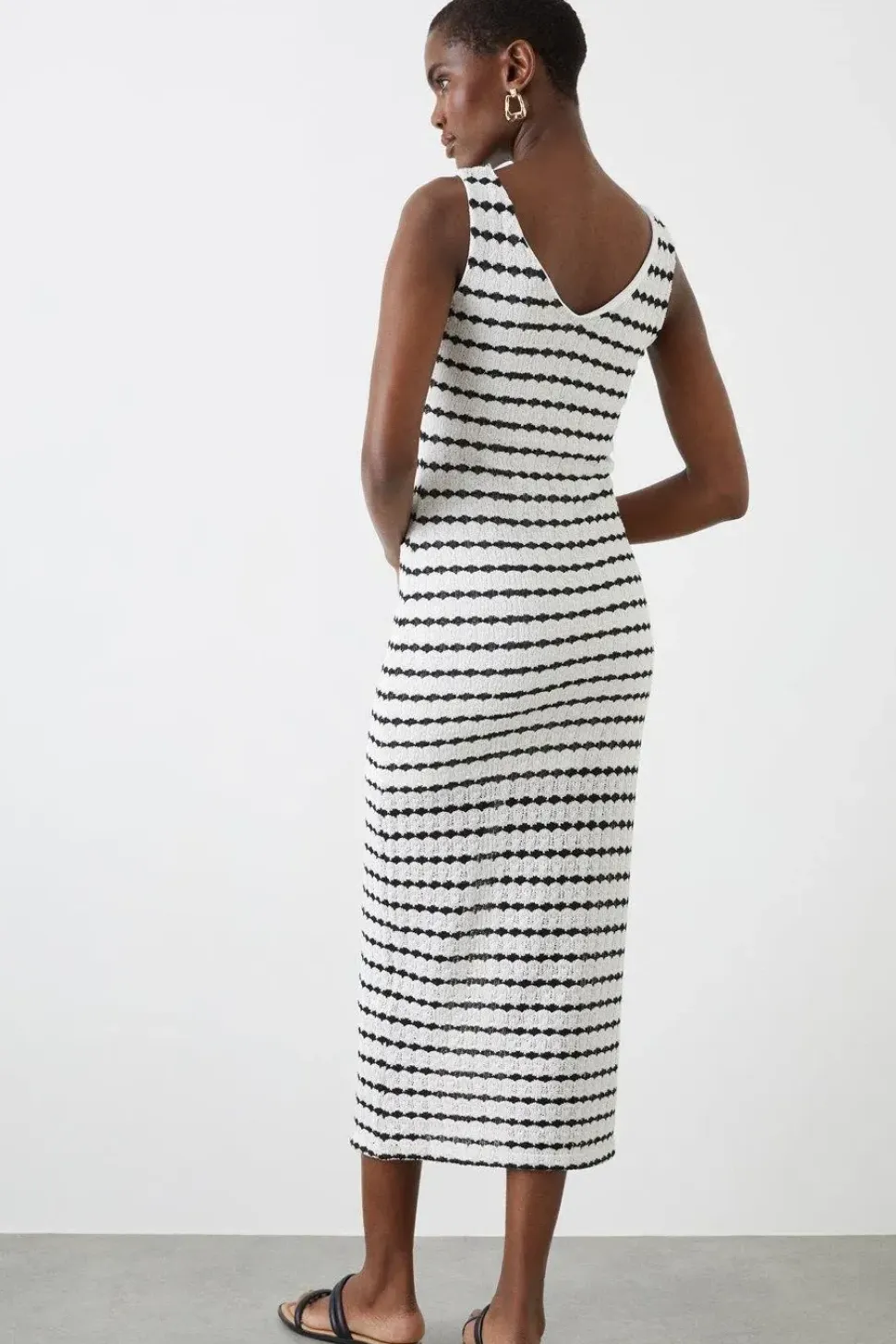 Stripe Knitted Maxi Beach Dress