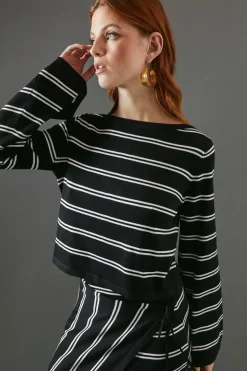 Stripe Knitted Top Co Ord