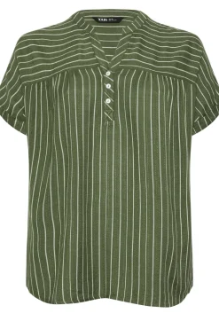 Stripe Notch Neck Blouse