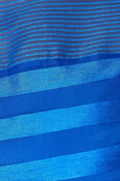 Stripe Organza Midi Dress