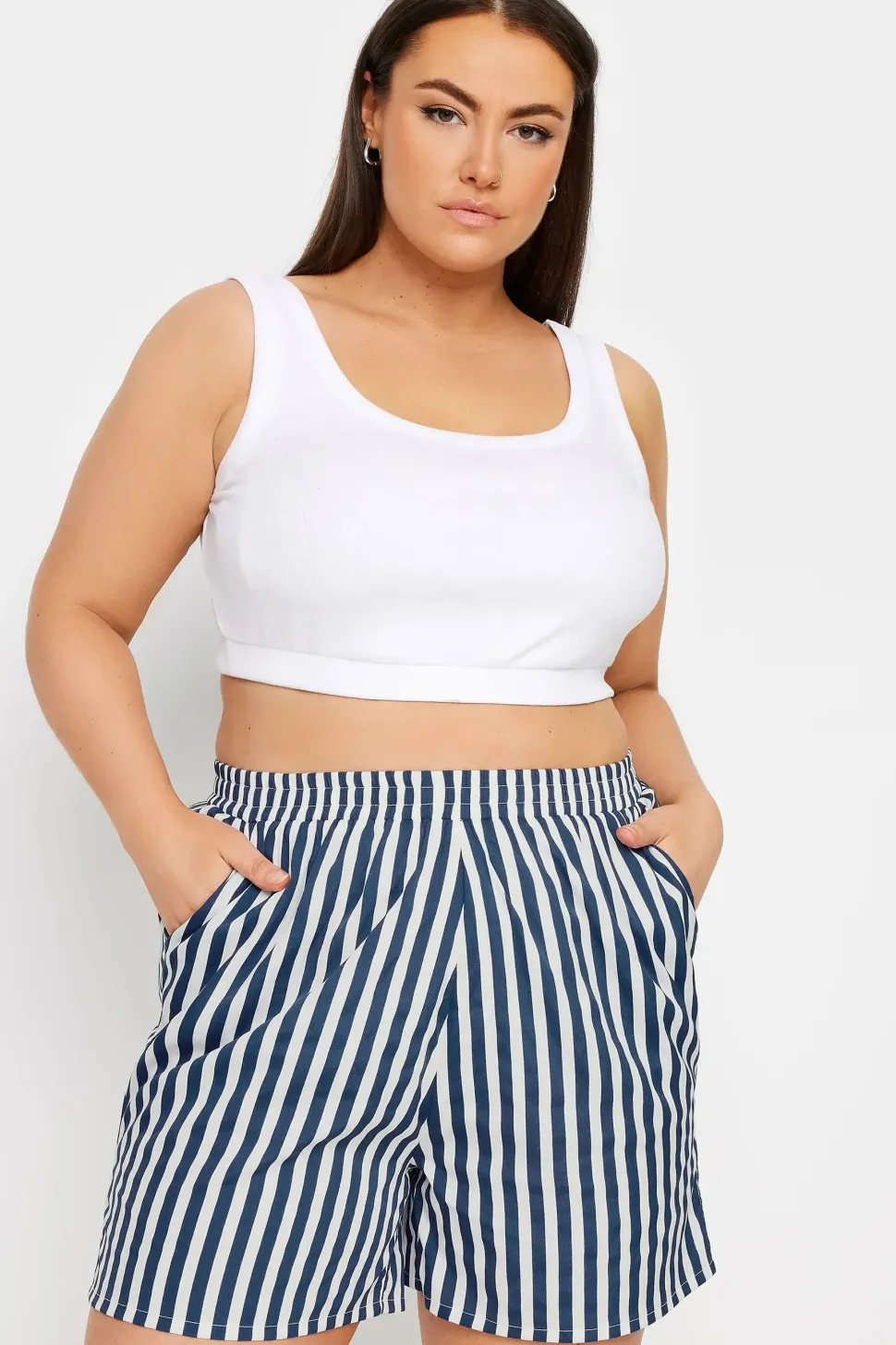 Stripe Print Shorts