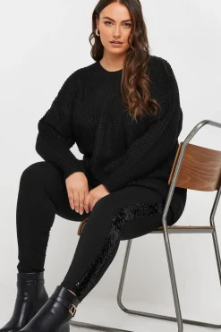 Stripe Sequin Leggings