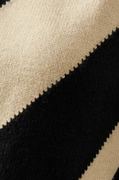 Stripe Split Neck Jumper