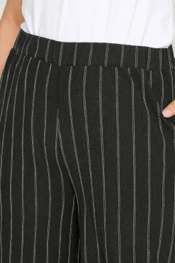 Stripe Textured Wide Leg Trousers