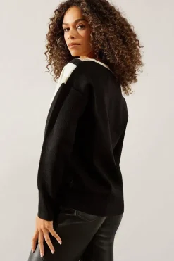 Stripe V Neck Jumper