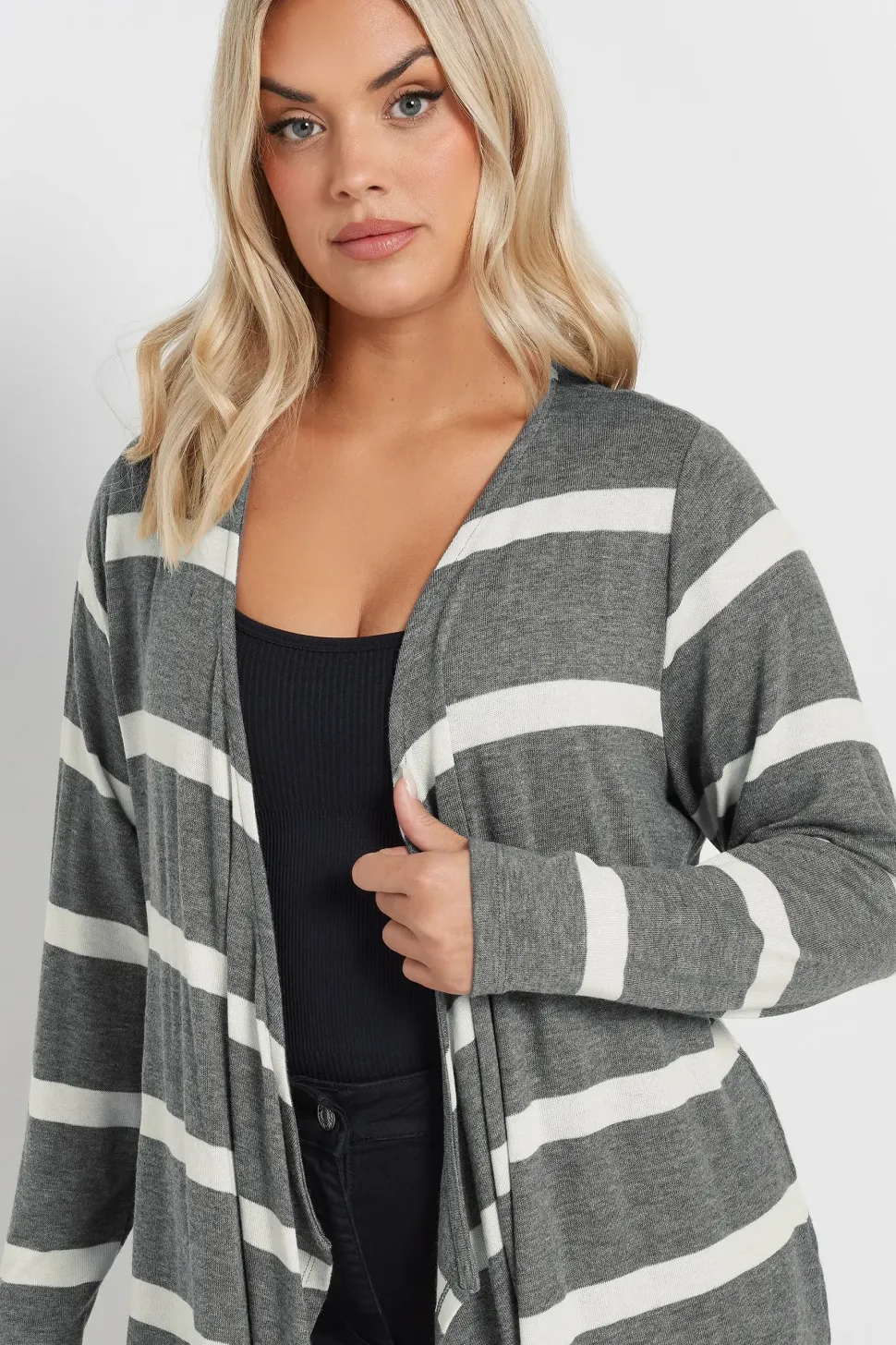 Stripe Waterfall Cardigan