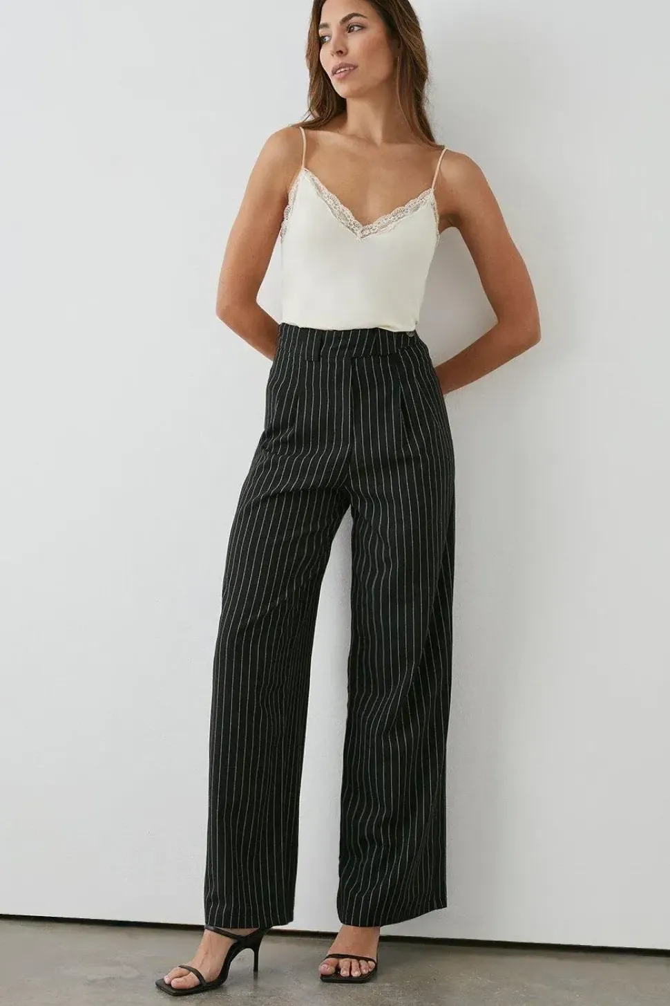 Stripe Wide Leg Trouser