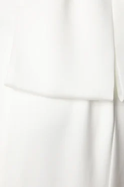 Structured Bow Back Detail Cape Wedding Dress