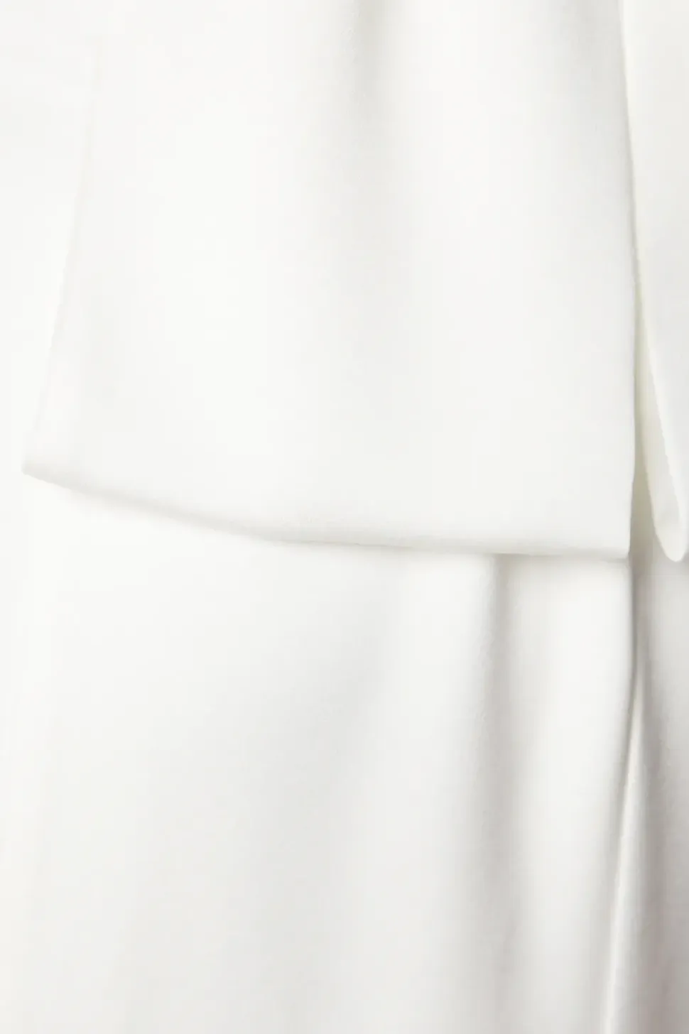 Structured Bow Back Detail Cape Wedding Dress