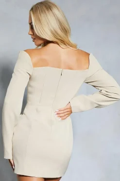 Structured Off Shoulder Mini Dress