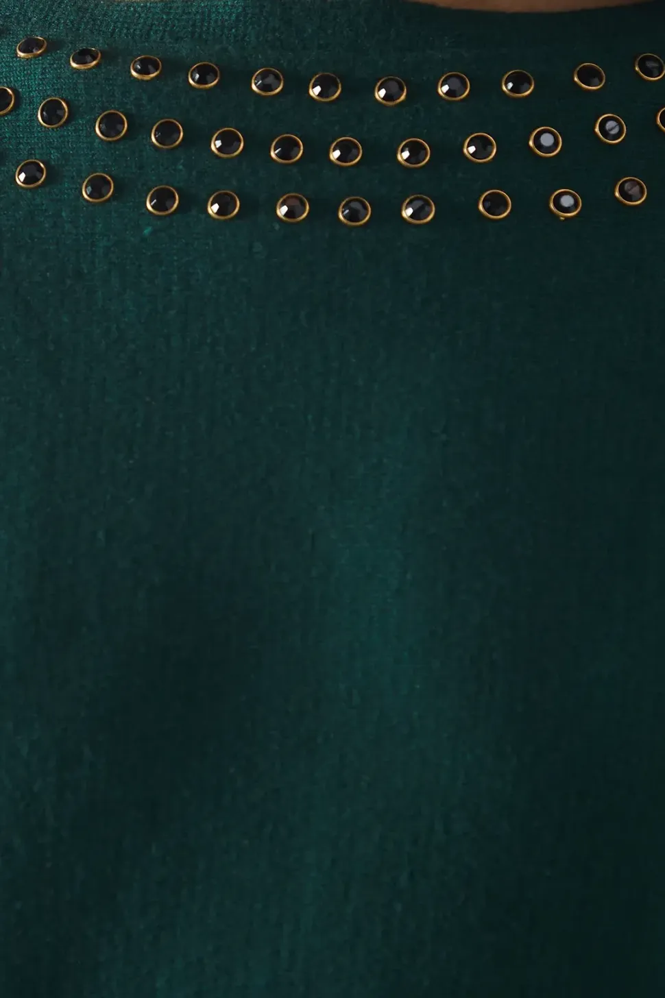 Stud Detail Boat Neck Jumper
