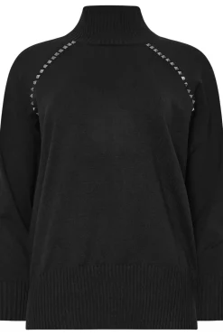 Stud Embellished Raglan Jumper