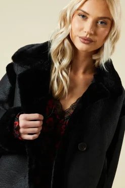 Suede Cropped Aviator Jacket