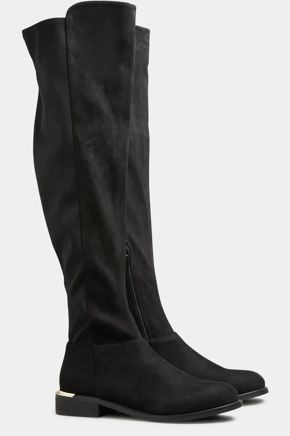 Suede Over The Knee Stretch Boots