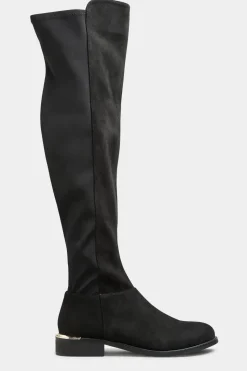 Suede Over The Knee Stretch Boots