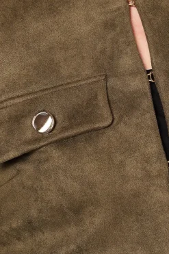 Suedette Pocket Detail Jacket