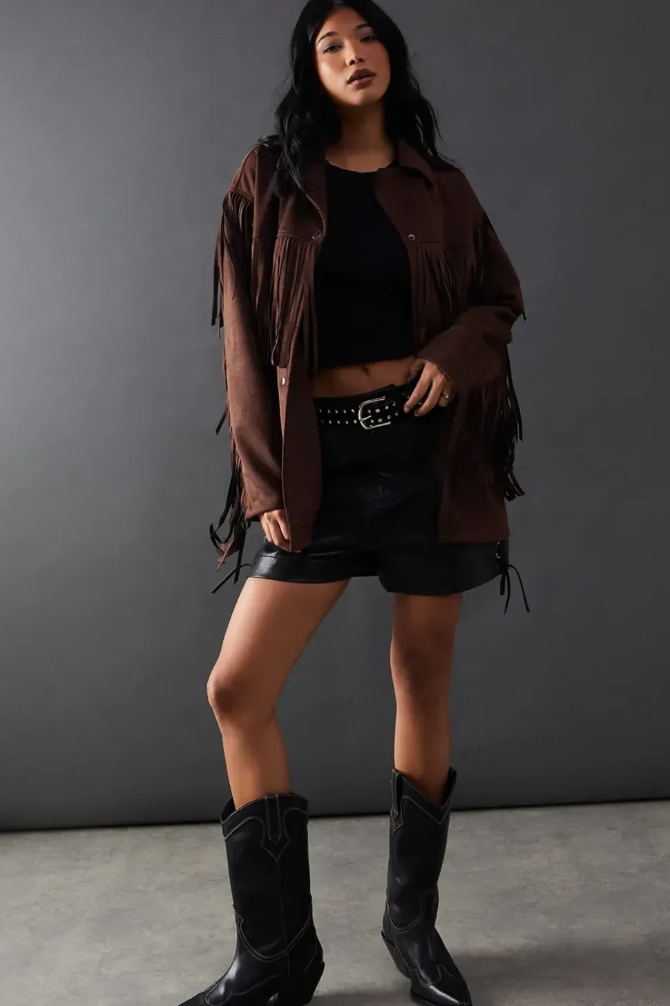 Suedette Western Fringed Jacket