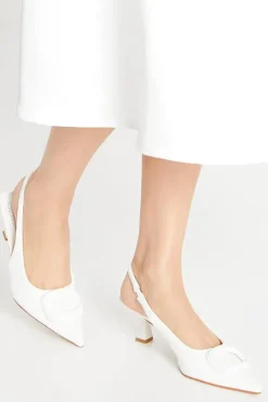 Sugar Bridal Brooch Detail Pointed Singback Stiletto Heeled Court Shoes