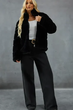 Super Soft Faux Fur Layered Coat