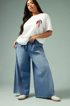 Super Wide Leg Tie Waist Jeans