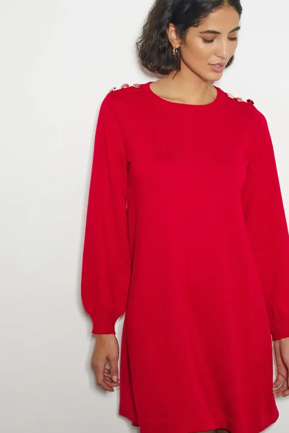 Susie Mini Jumper Dress Red