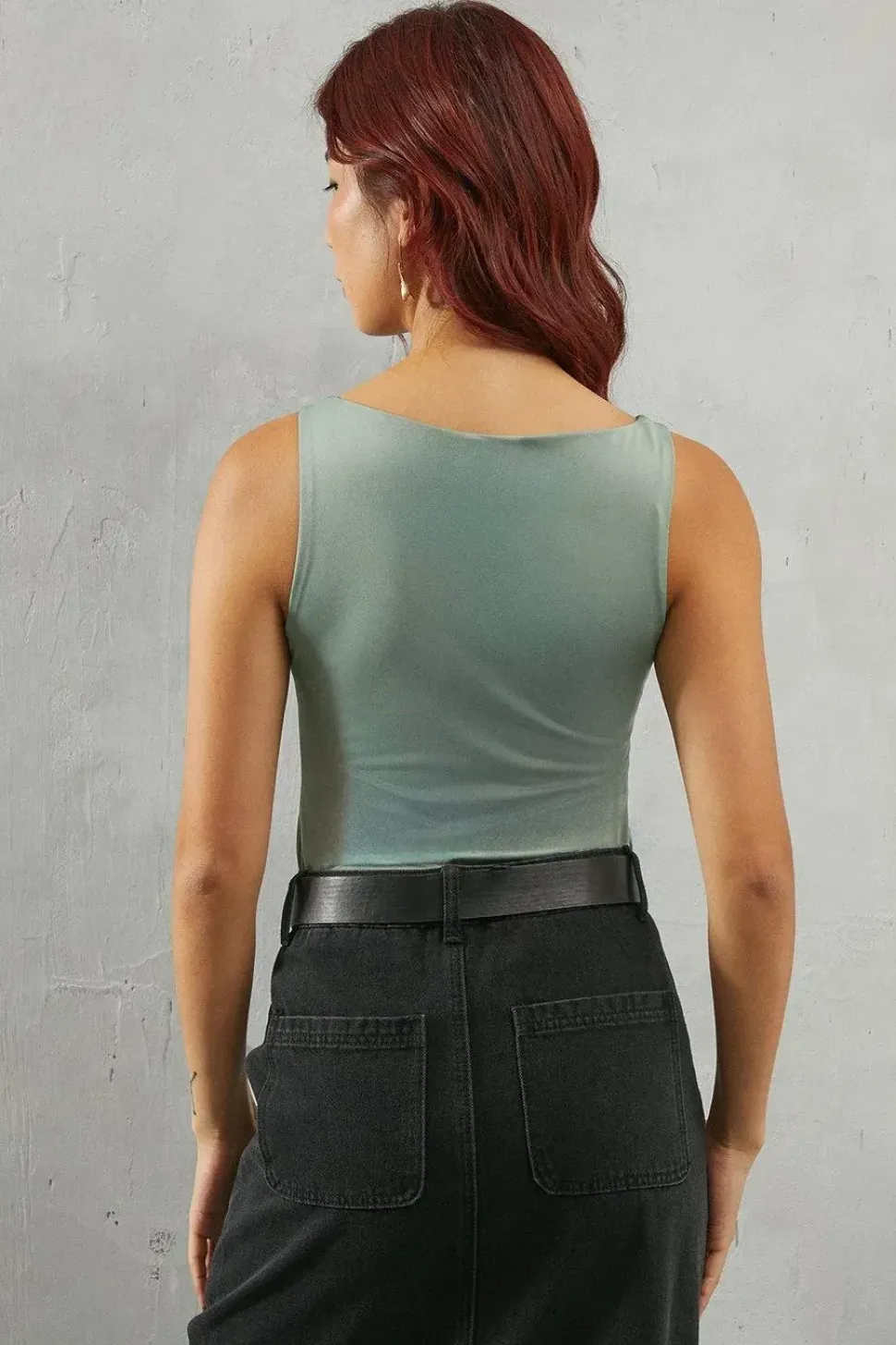 Sweetheart Neckline Jersey Body Fit Top